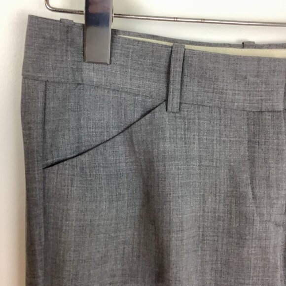 THEORY MAX C TAILOR WOOL GRAY CLASSIC TROUSERS 4 - Picture 4 of 9